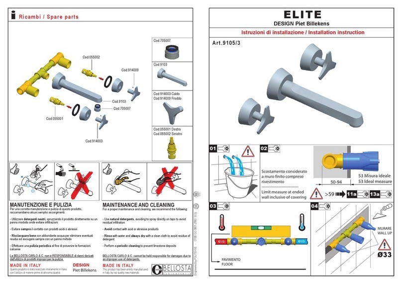 BELLOSTA ELITE 9105/3 Installation instruction