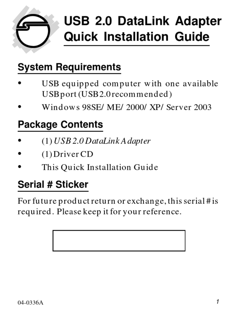 SIIG US2322 Quick installation guide