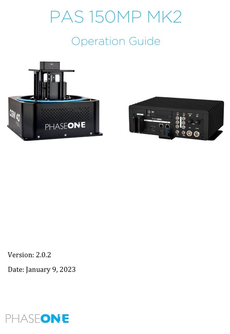PhaseOne PAS 150MP MK2 Operation guide