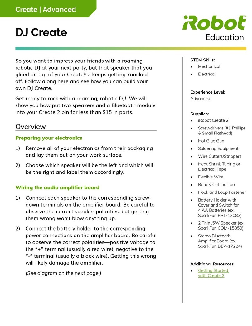iRobot DJ Create quick start guide