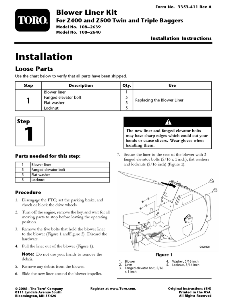Toro 108-2639 Installation instruction