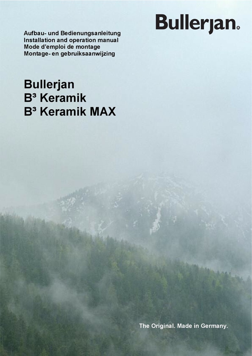 Bullerjan B3 Keramik MAX Installation and operation manual