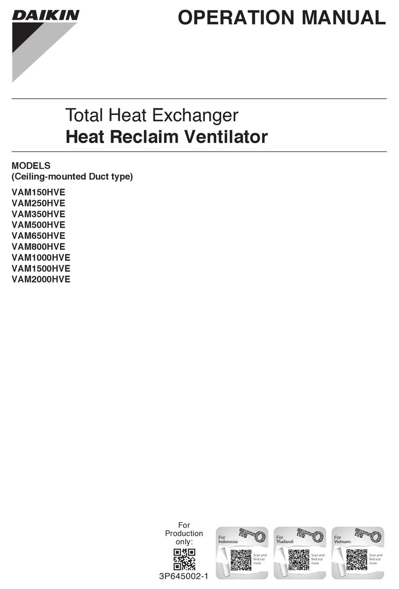 Daikin VAM150HVE User manual Daikin VAM150HVE User manual