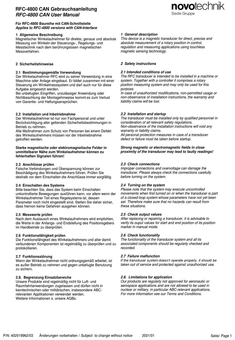 novotechnik RFC-4800 CAN User manual