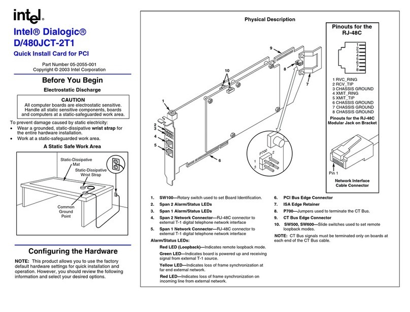 Intel Dialogic D/480JCT-2T1 Instructions for use