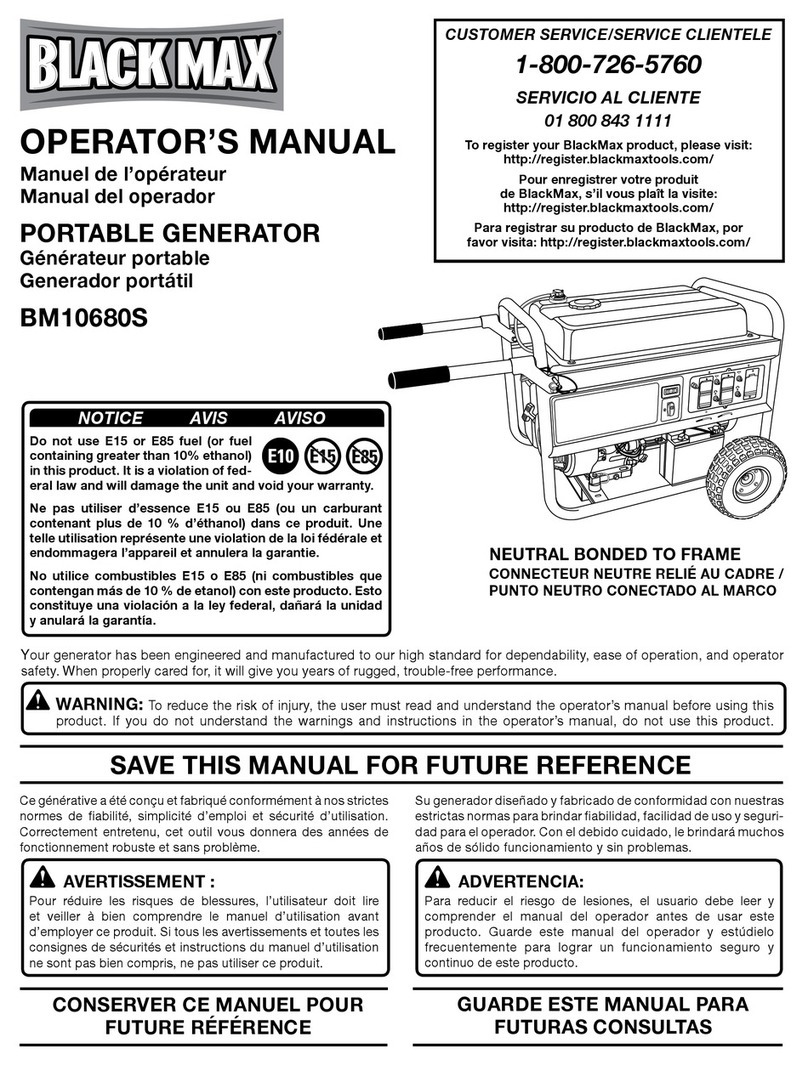 Black Max BM10680S Operator's manual