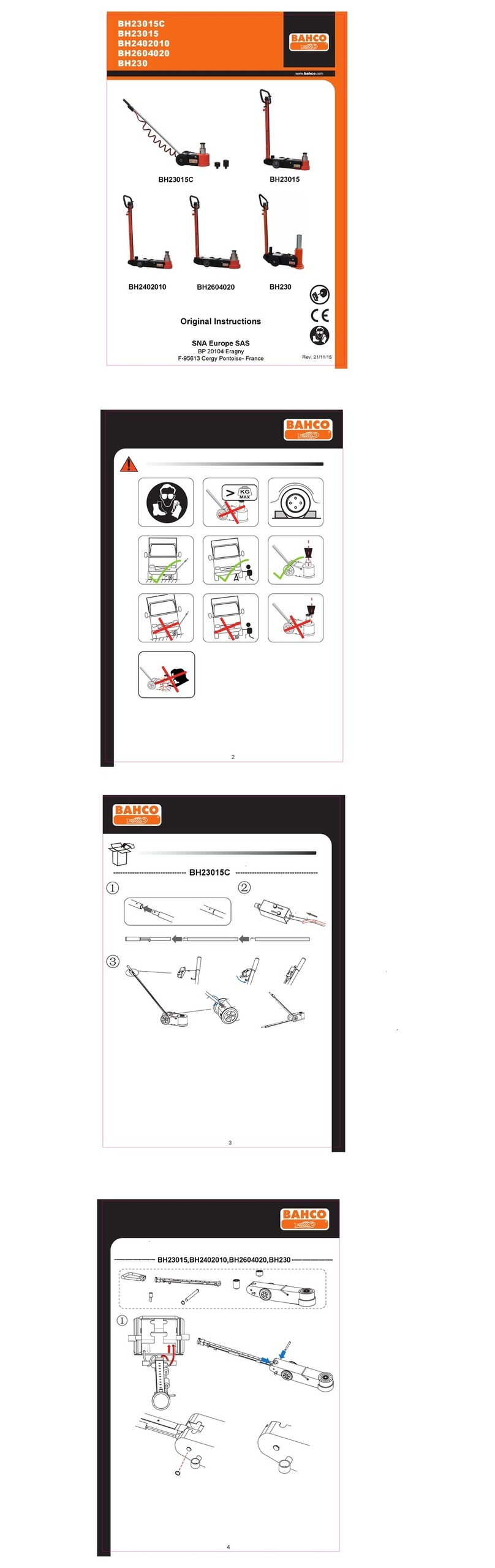Bahco BH23015C User manual