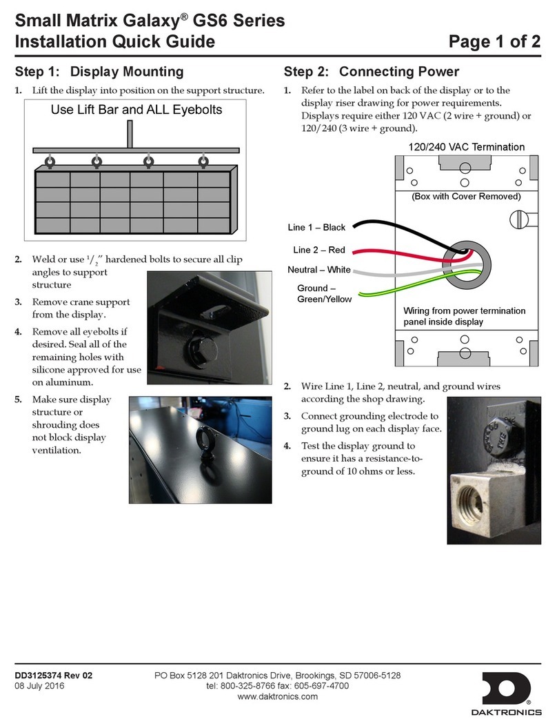 Daktronics Small Matrix Galaxy GS6 Series User guide