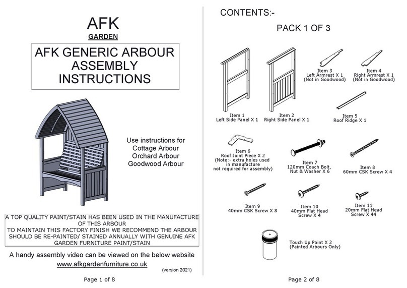 AFK GENERIC ARBOUR Assembly instructions