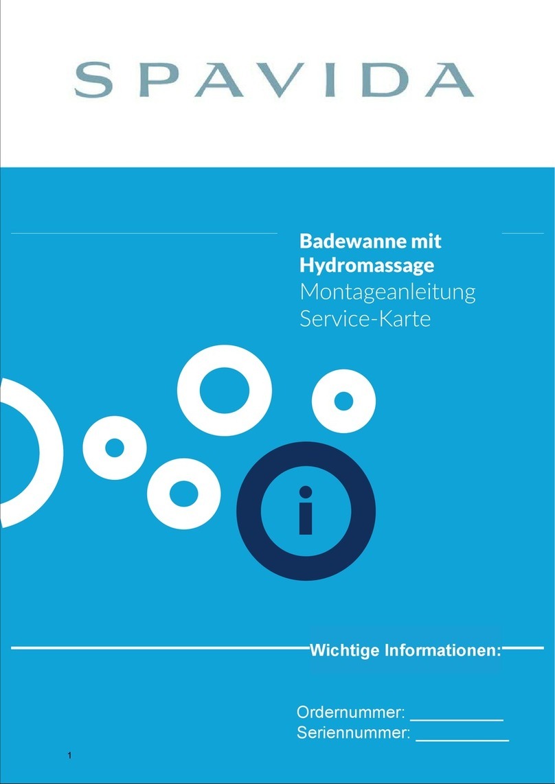 SpaVida Whirpool C653 User manual