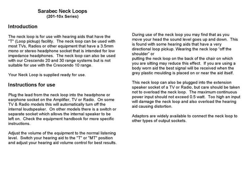 Sarabec Neck Loops quick start guide