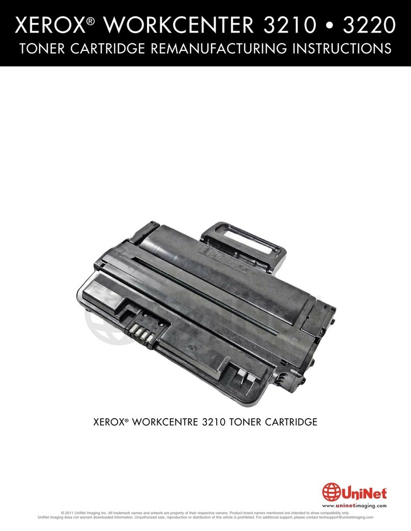 Uninet XEROX WORKCENTER 3210 Cartridge Remanufacturing Instructions Uninet XEROX WORKCENTER 3210 Cartridge Remanufacturing Instructions