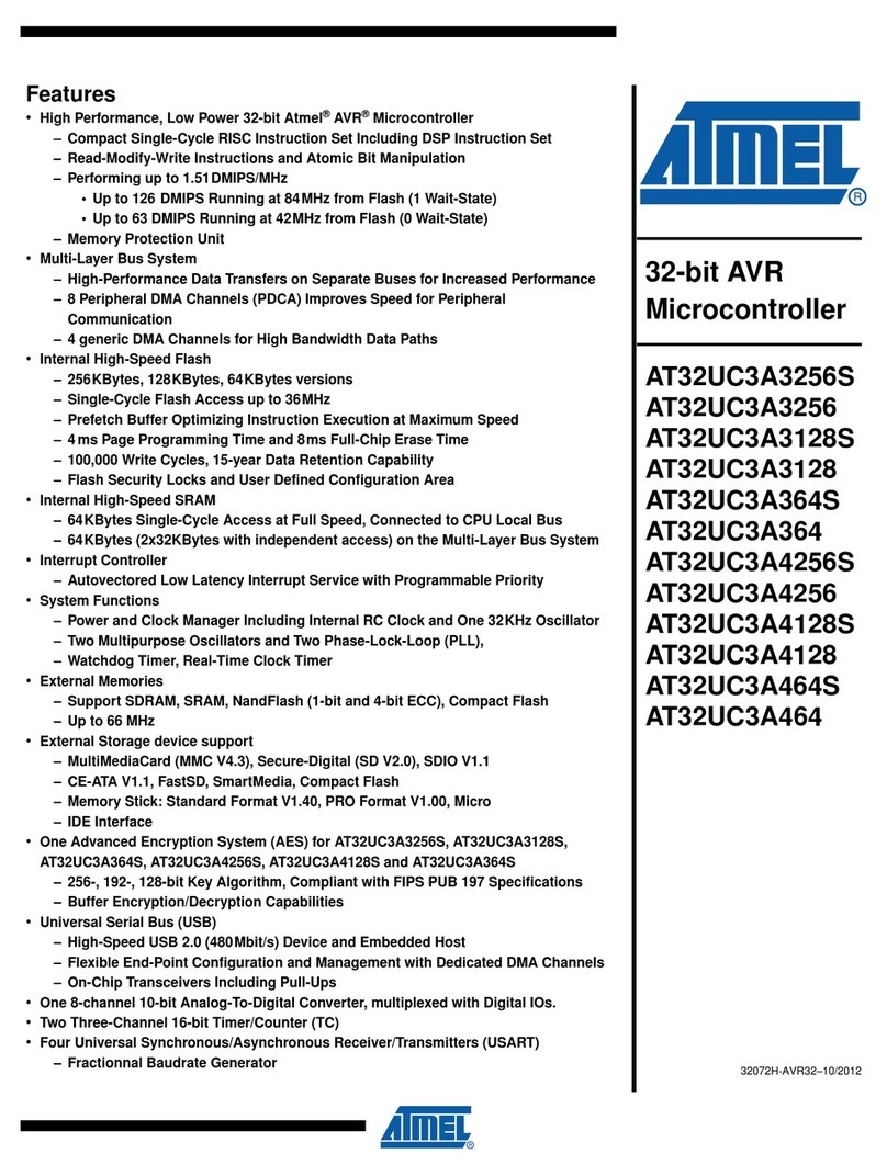 Atmel AT32UC3A3256S manual
