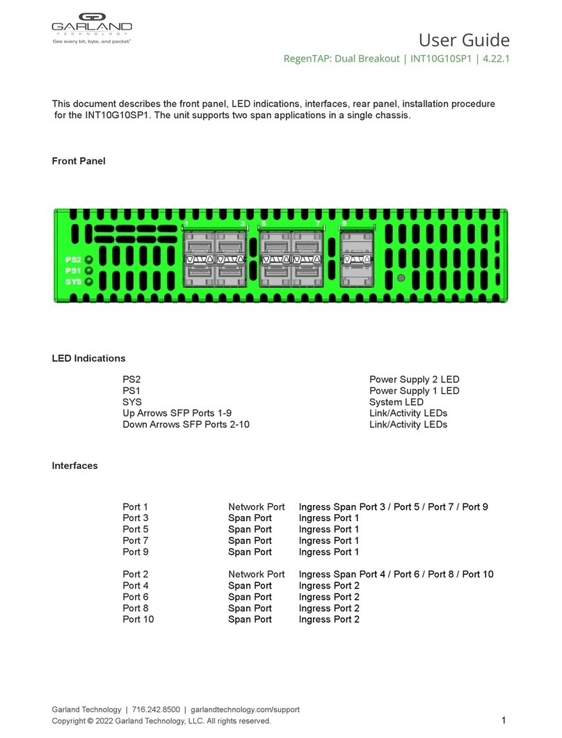 Garland INT10G10SP1 user guide Garland INT10G10SP1 user guide