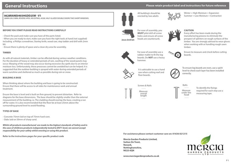 Mercia Garden Products 0628RANE0403HGDD2SW-V1 General instructions
