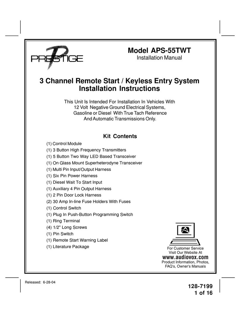 Prestige APS-55TWT installation instructions