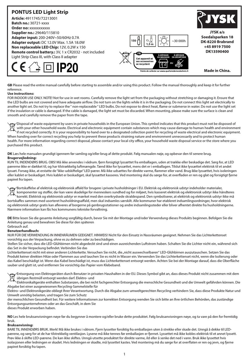 JUSK PONTUS 4911745/72213001 manual