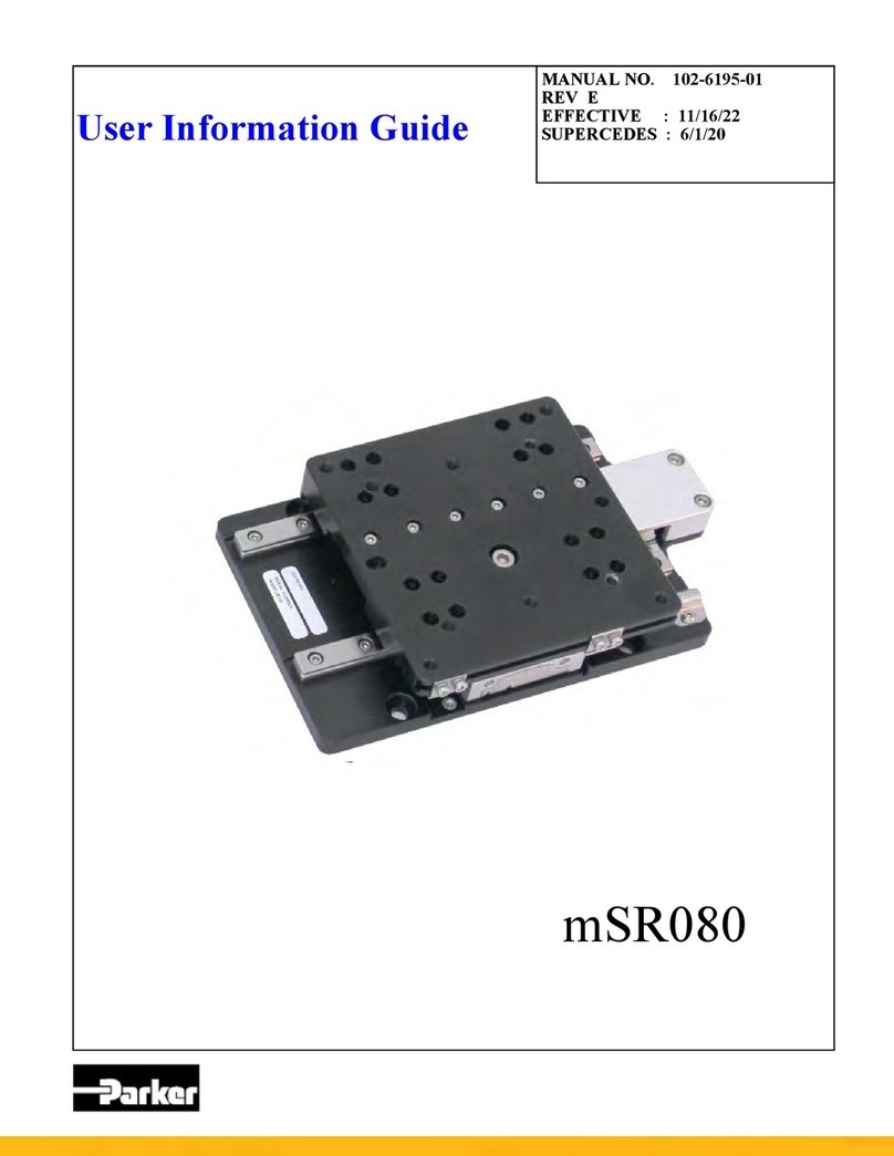 Parker mSR080 Owner's manual