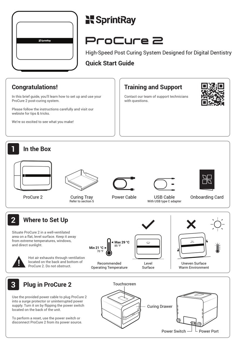 SprintRay ProCure2 User manual
