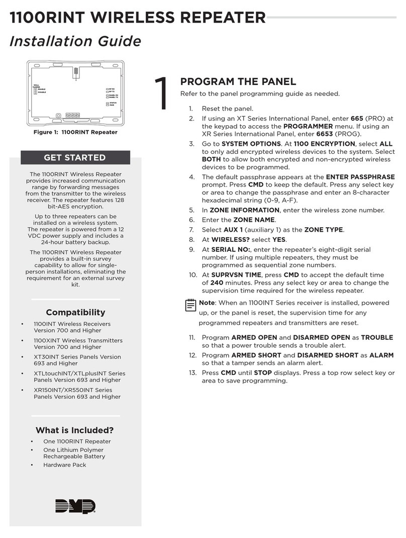 DMP Electronics 1100RINT installation guide
