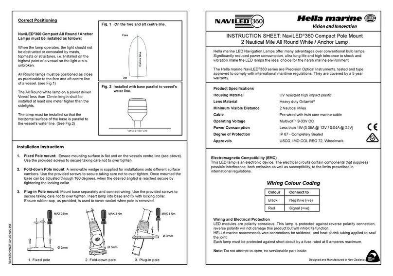 Hella marine NaviLED 360 User manual Hella marine NaviLED 360 User manual