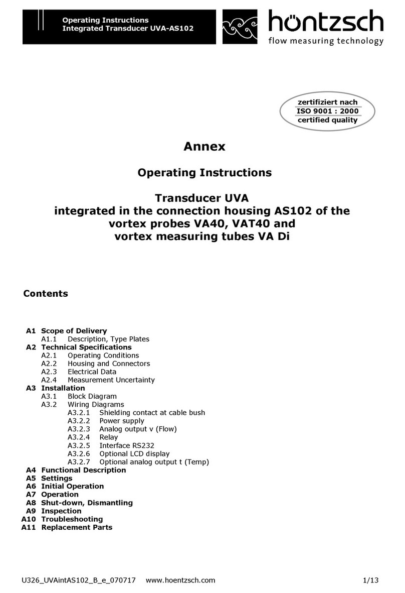 Hontzsch UVA-AS102 operating instructions
