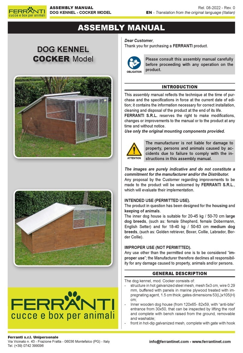 FERRANTI DOG KENNEL COCKER Assembly manual