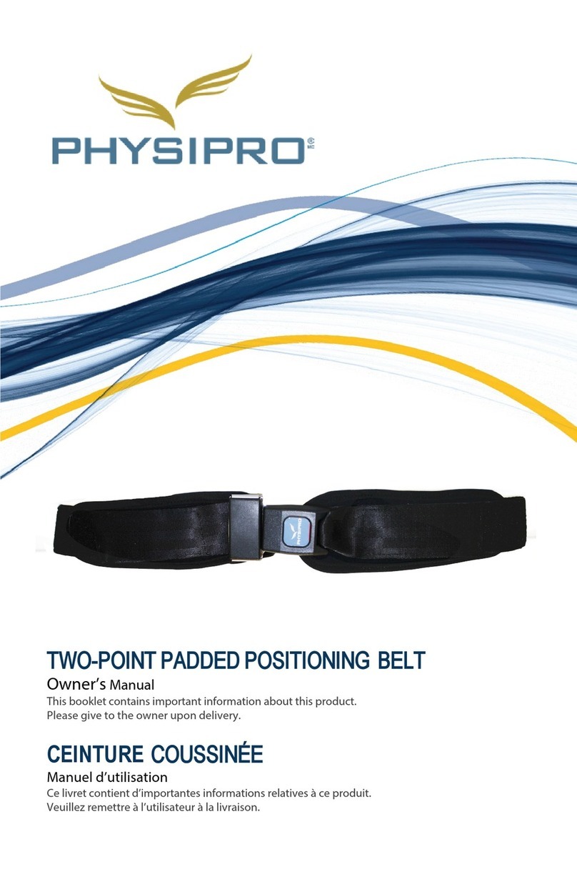 Physipro TWO-POINT PADDED POSITIONING BELT User manual
