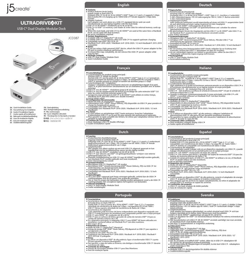j5 create ULTRADRIVE KIT JCD387 Quick installation guide