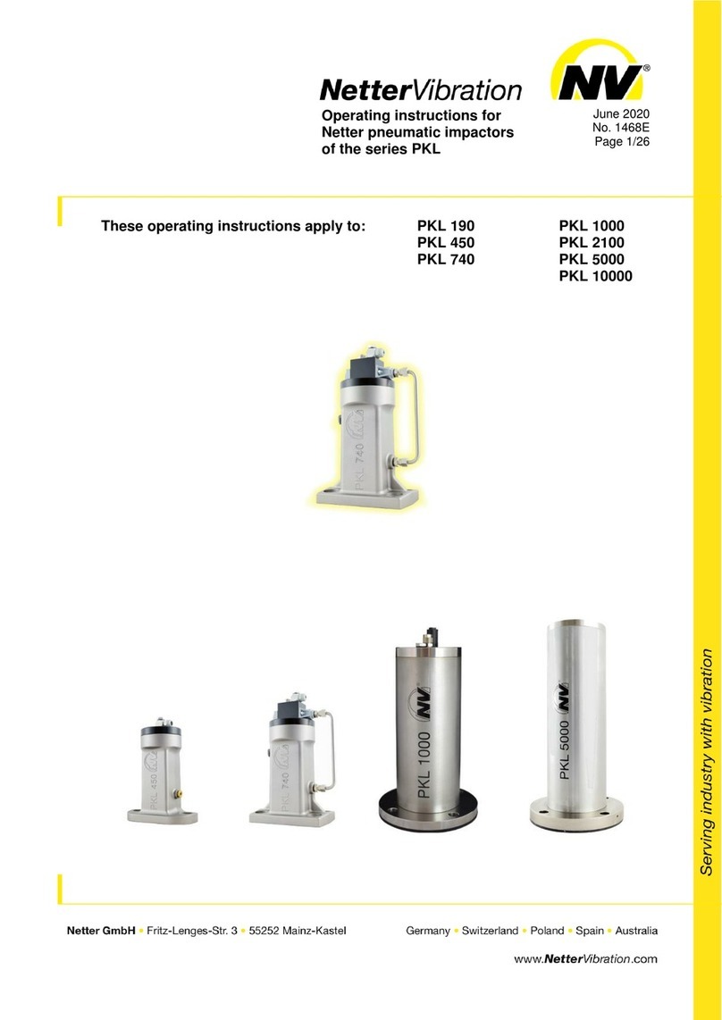 NetterVibration PKL Series User manual