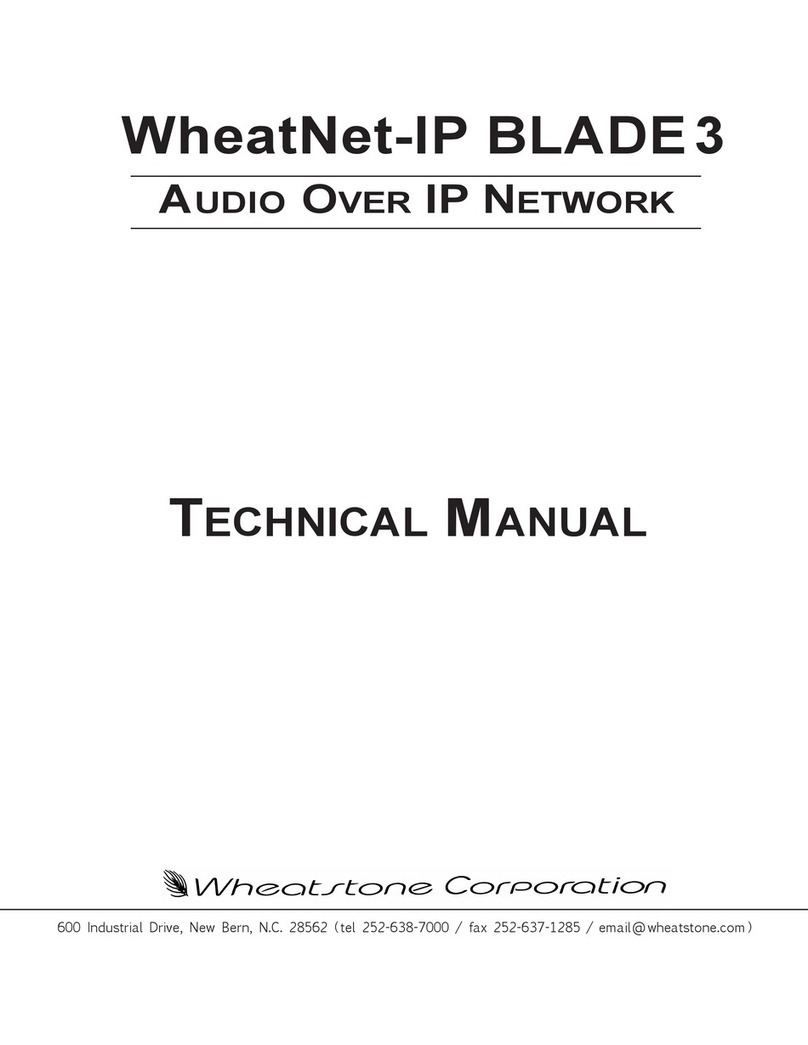 Wheatstone Corporation WheatNet-IP BLADE3 Technical manual