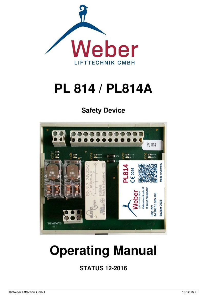 Weber PL 814 operating manual