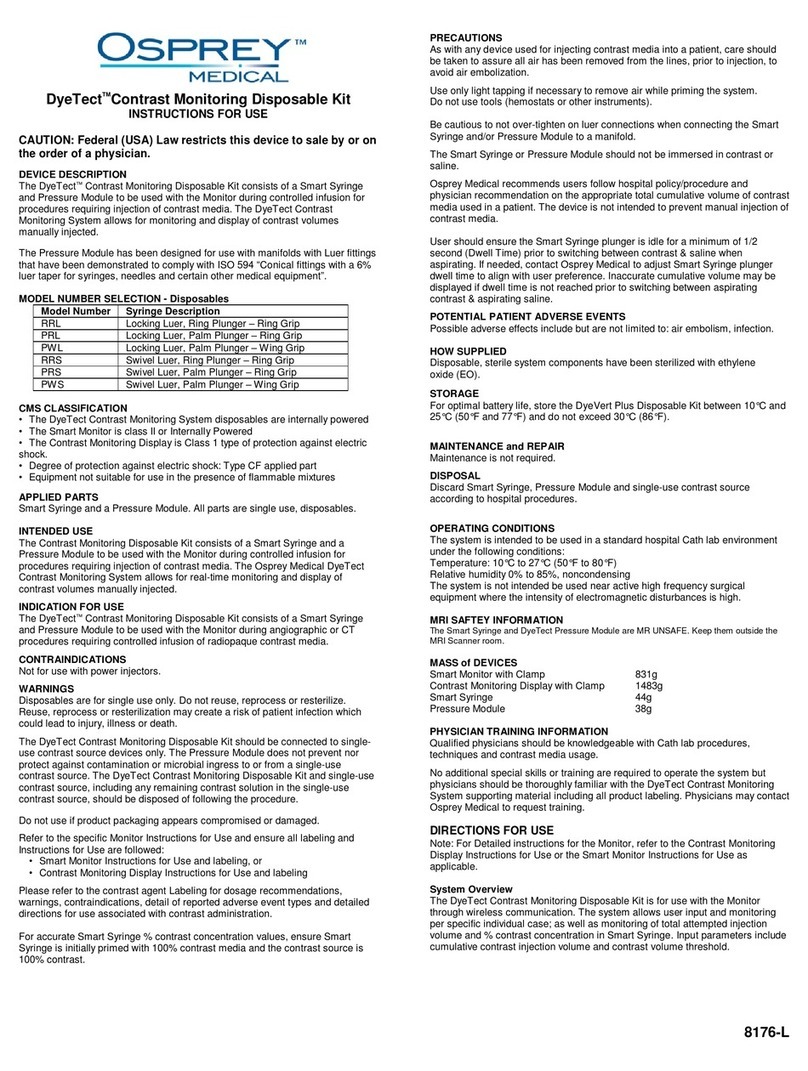 Osprey Medical DyeTect RRL Instructions for use Osprey Medical DyeTect RRL Instructions for use