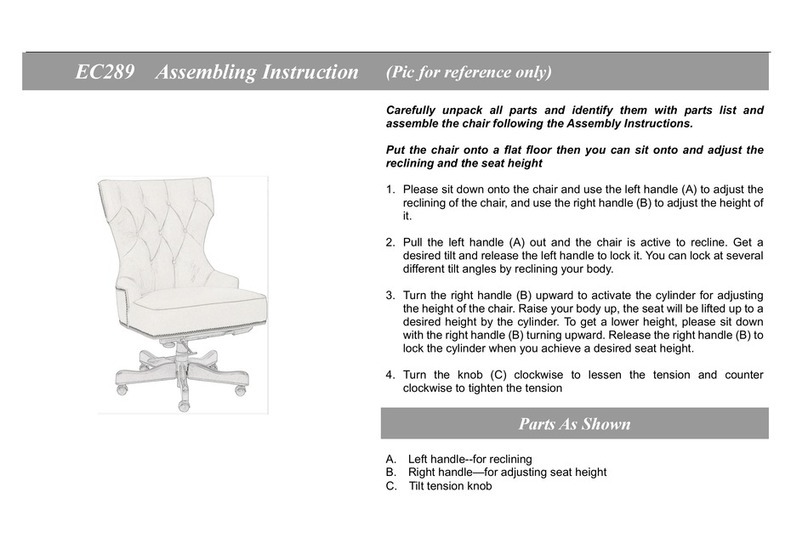 Hooker Furniture EC289 Assembling Instruction Hooker Furniture EC289 Assembling Instruction
