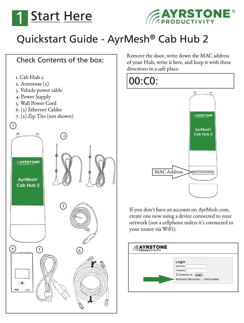 AYRSTONE AyrMesh Cab Hub 2 User manual