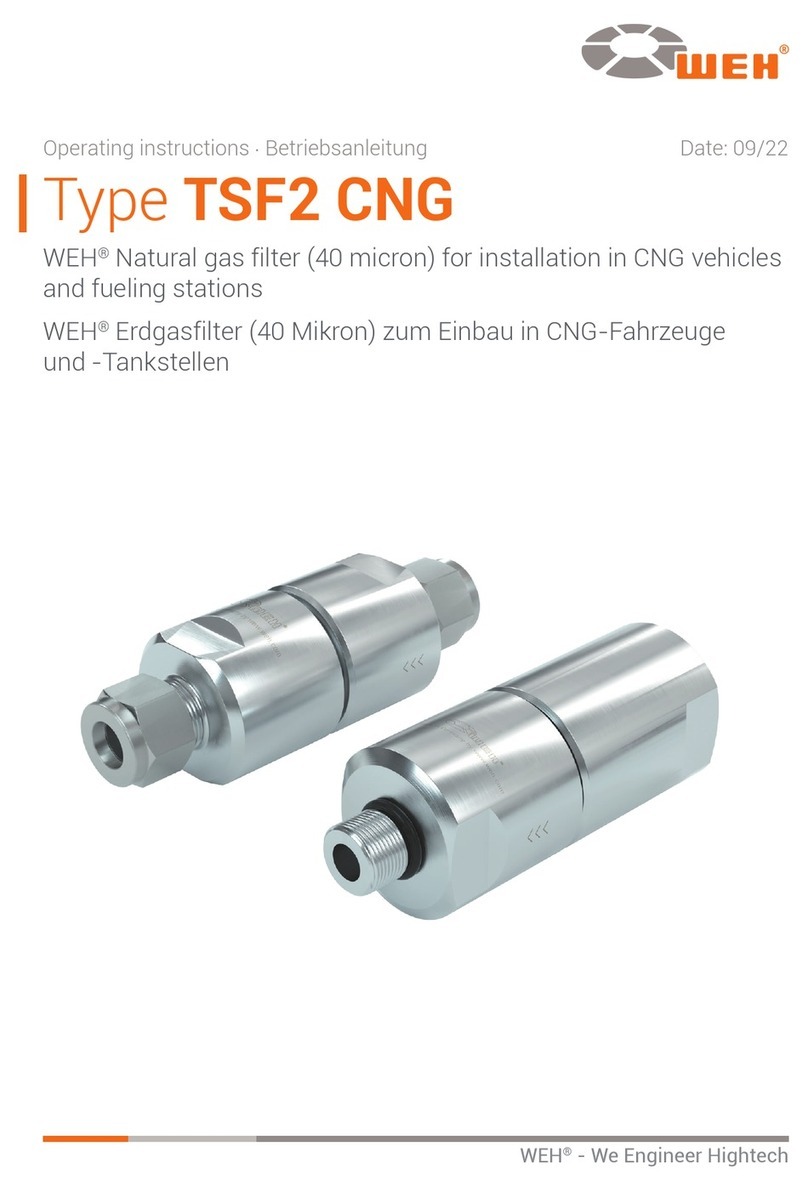 Weh TSF2 CNG operating instructions