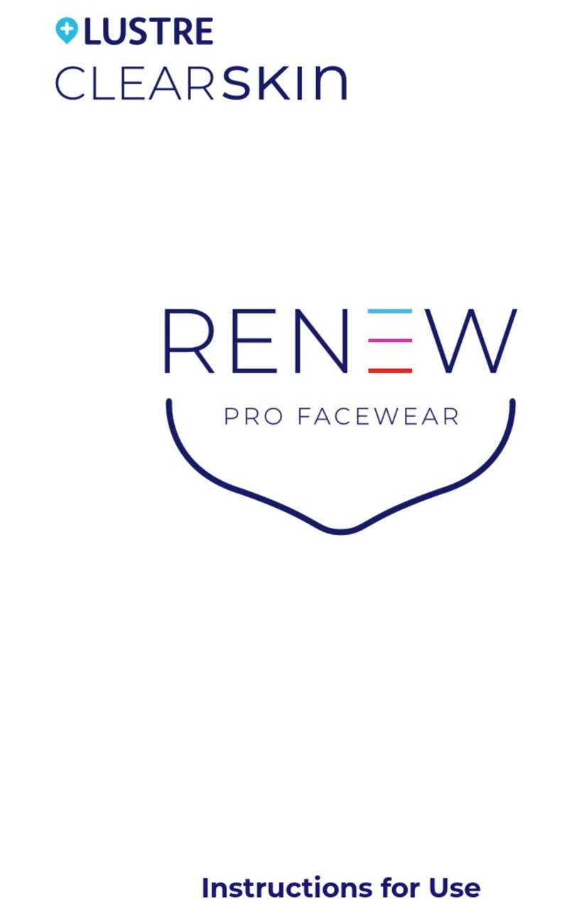 LUSTRE CLEARSKIN RENEW Pro Facewear Instructions for use