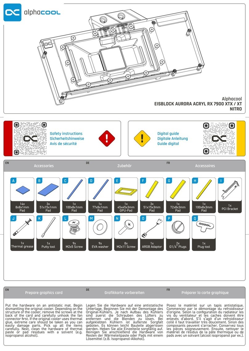 Alphacool EISBLOCK AURORA ACRYL RX 7900 XTX NITRO User manual
