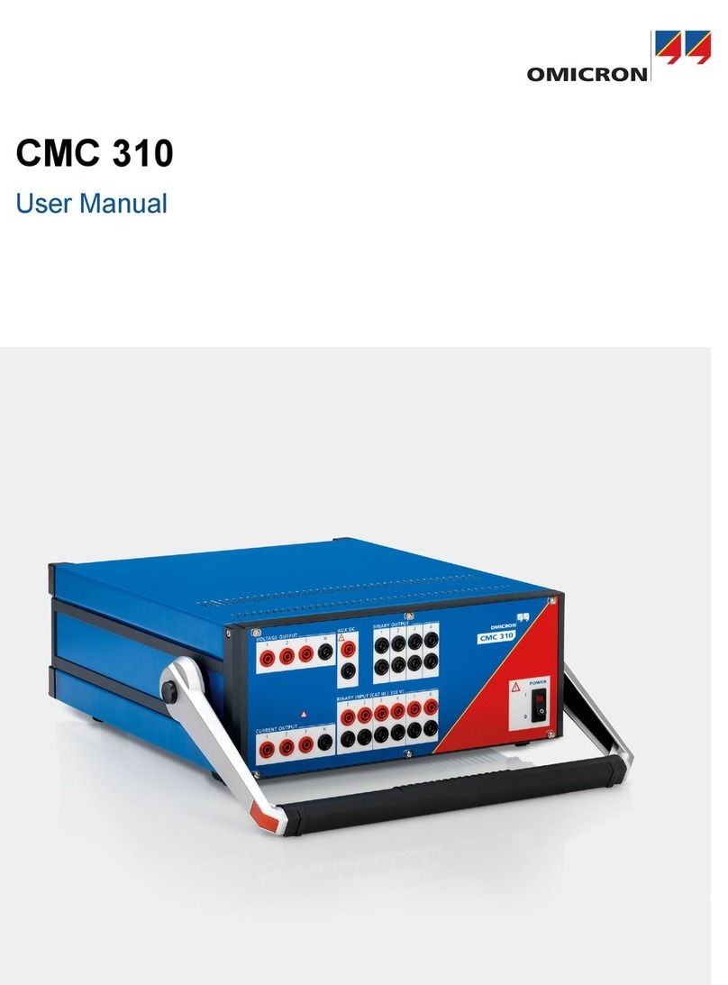 Omicron CMC 310 User manual