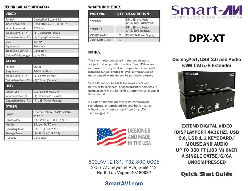 SMART-AVI DPX-XT User manual SMART-AVI DPX-XT User manual