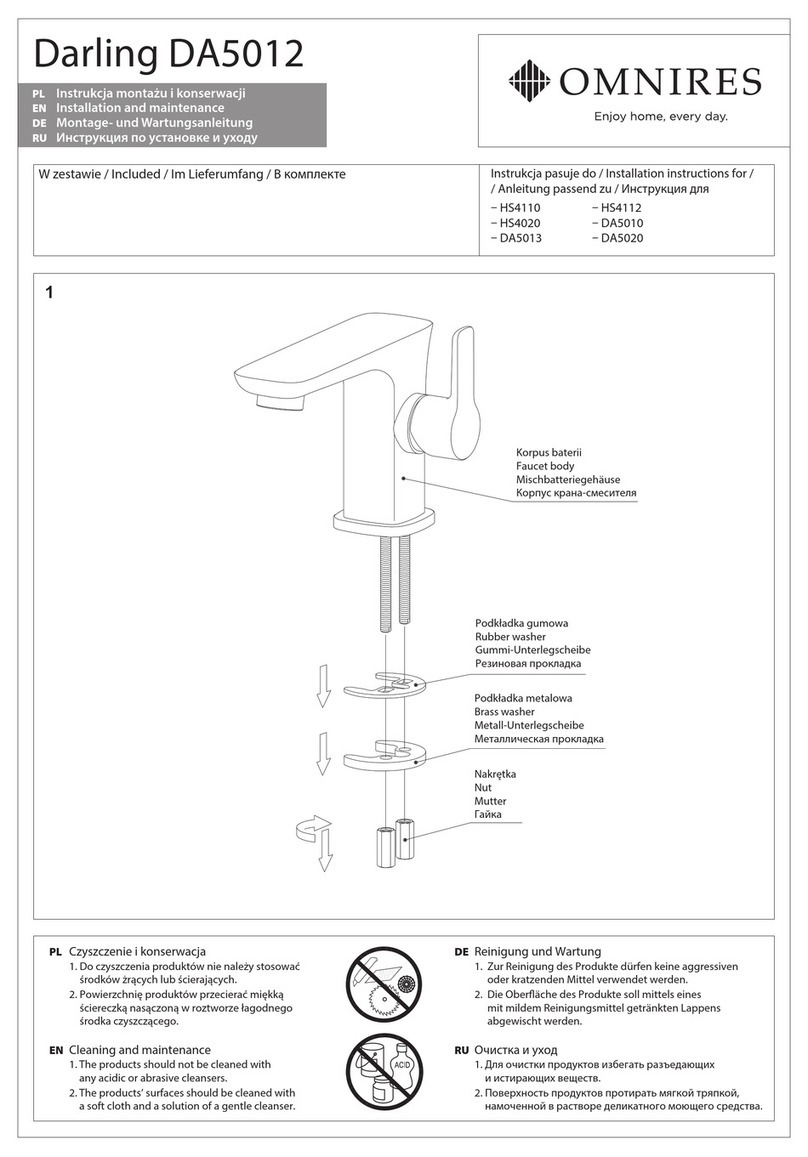 Omnires Darling DA5012 Installation and Maintenance