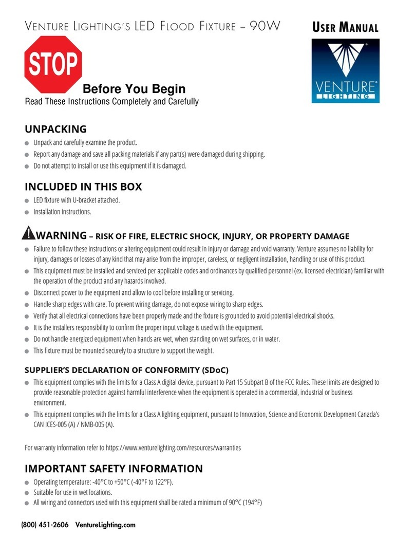 Venture Lighting Select-Pro FL58601 user manual