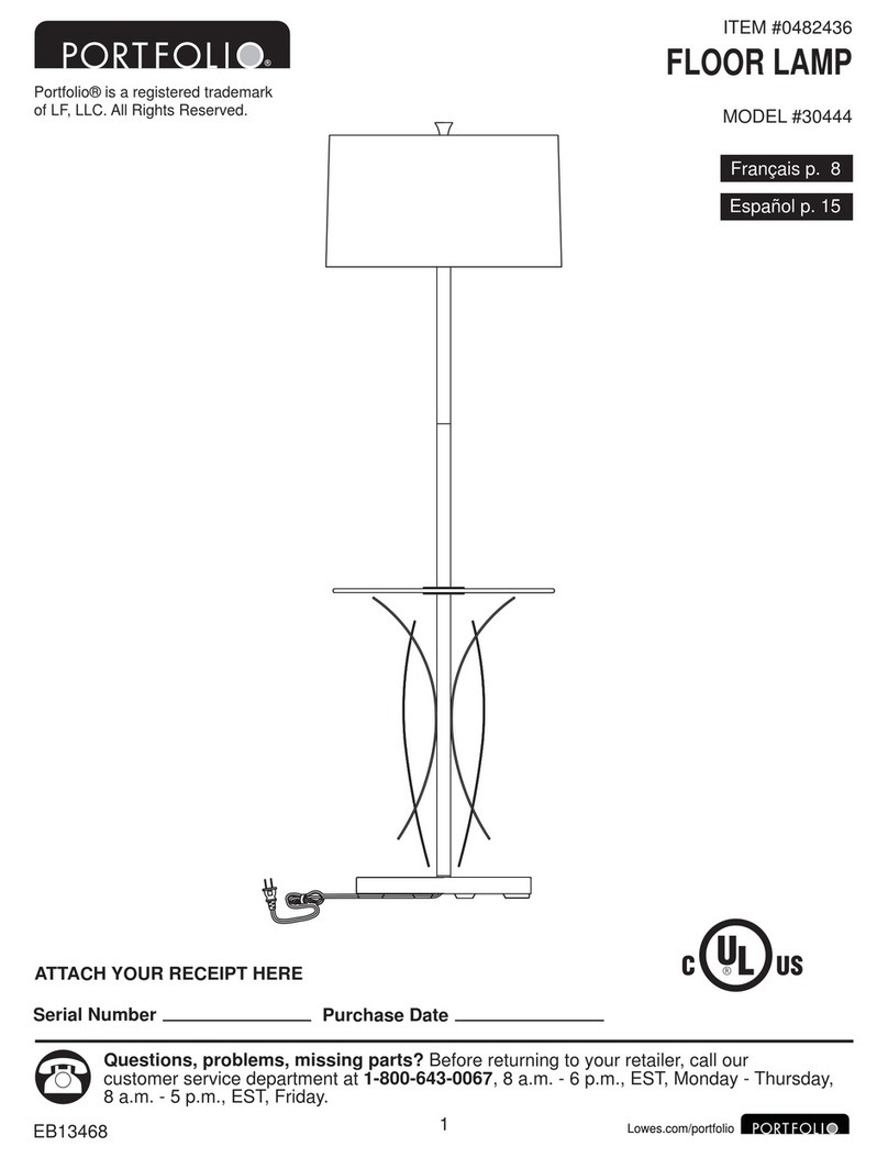 Portfolio 30444 instruction manual