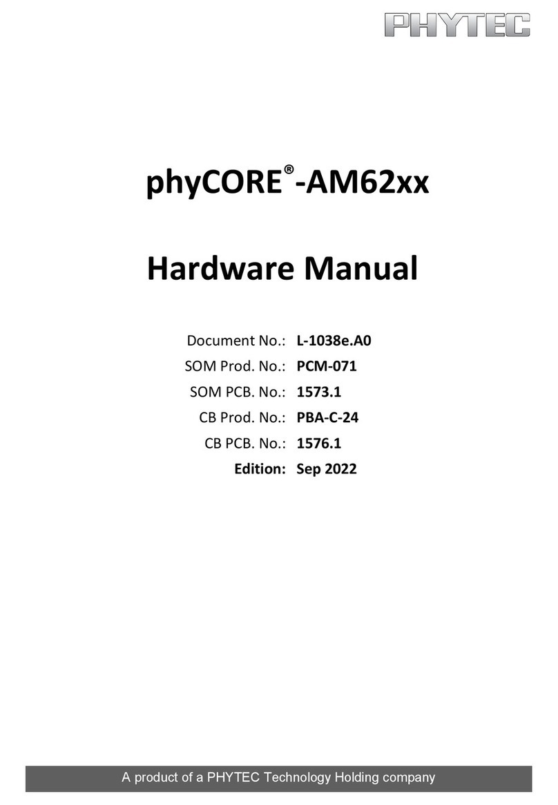 Phytec phyCORE-AM62 Series Hardware manual