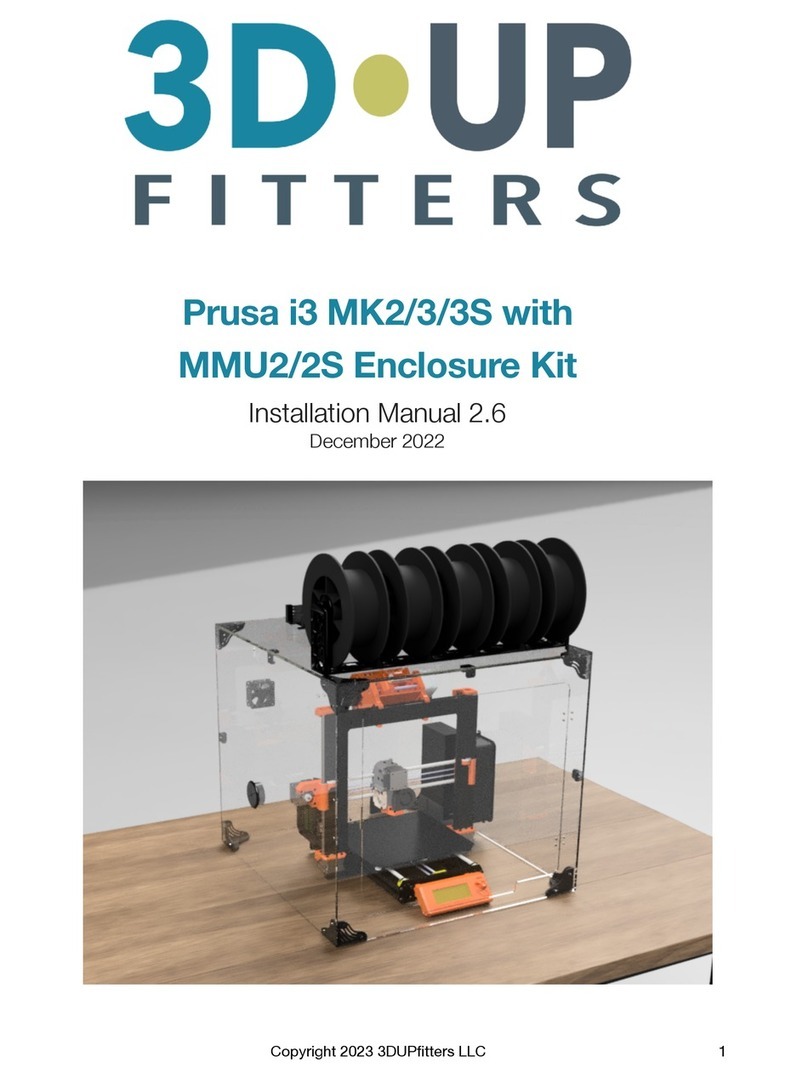 3D Upfitters Prusa i3 Enclosure Kit User manual