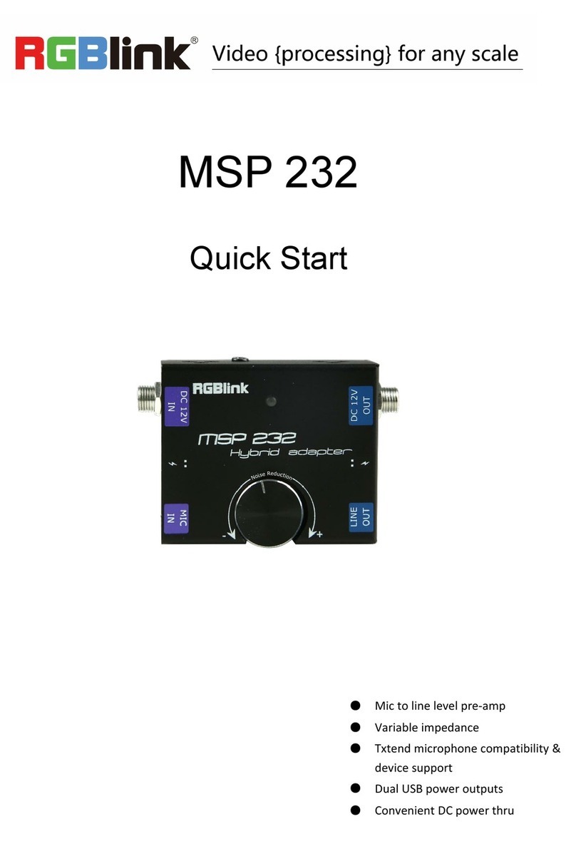 RGBlink MSP 232 quick start