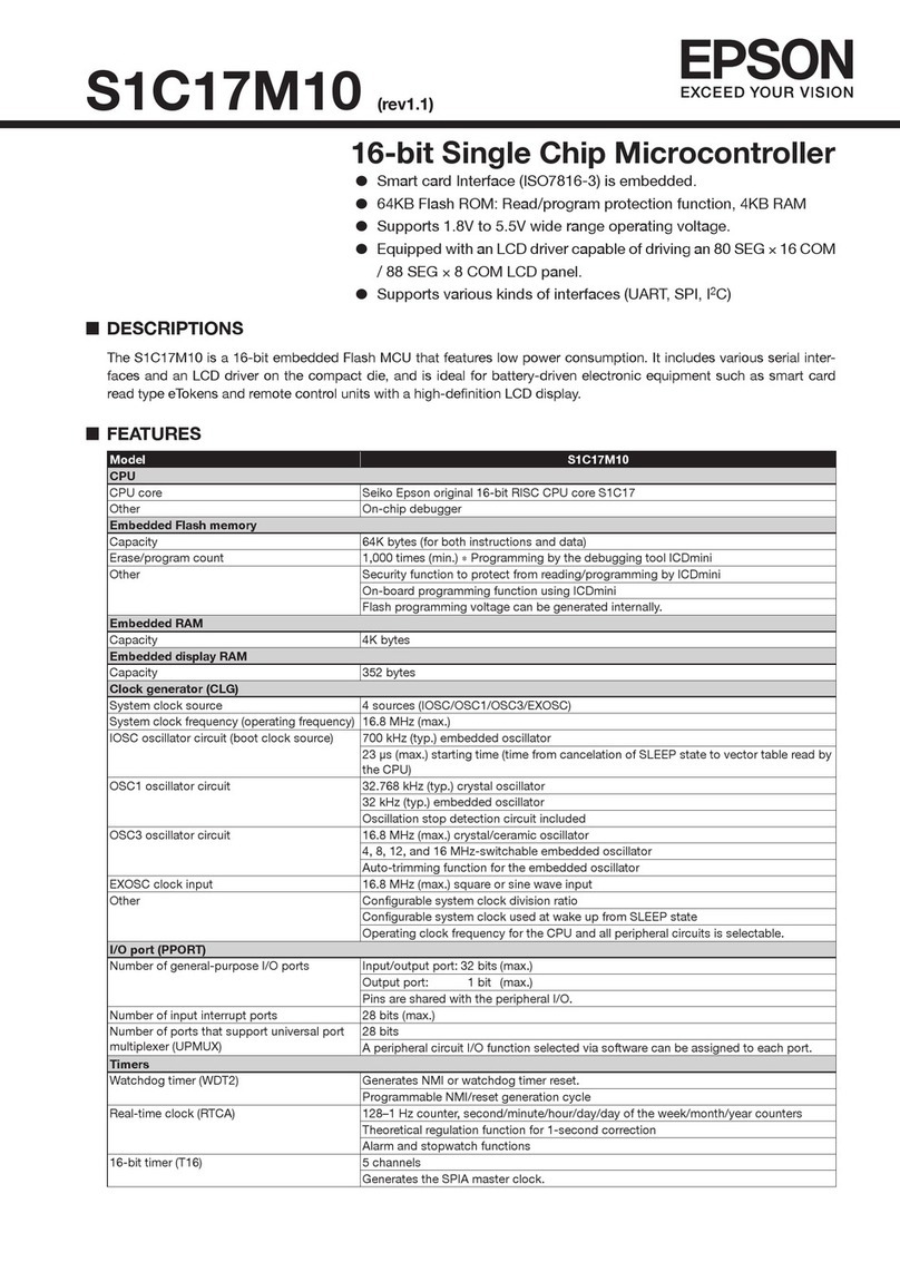 Epson S1C17M10 instruction manual