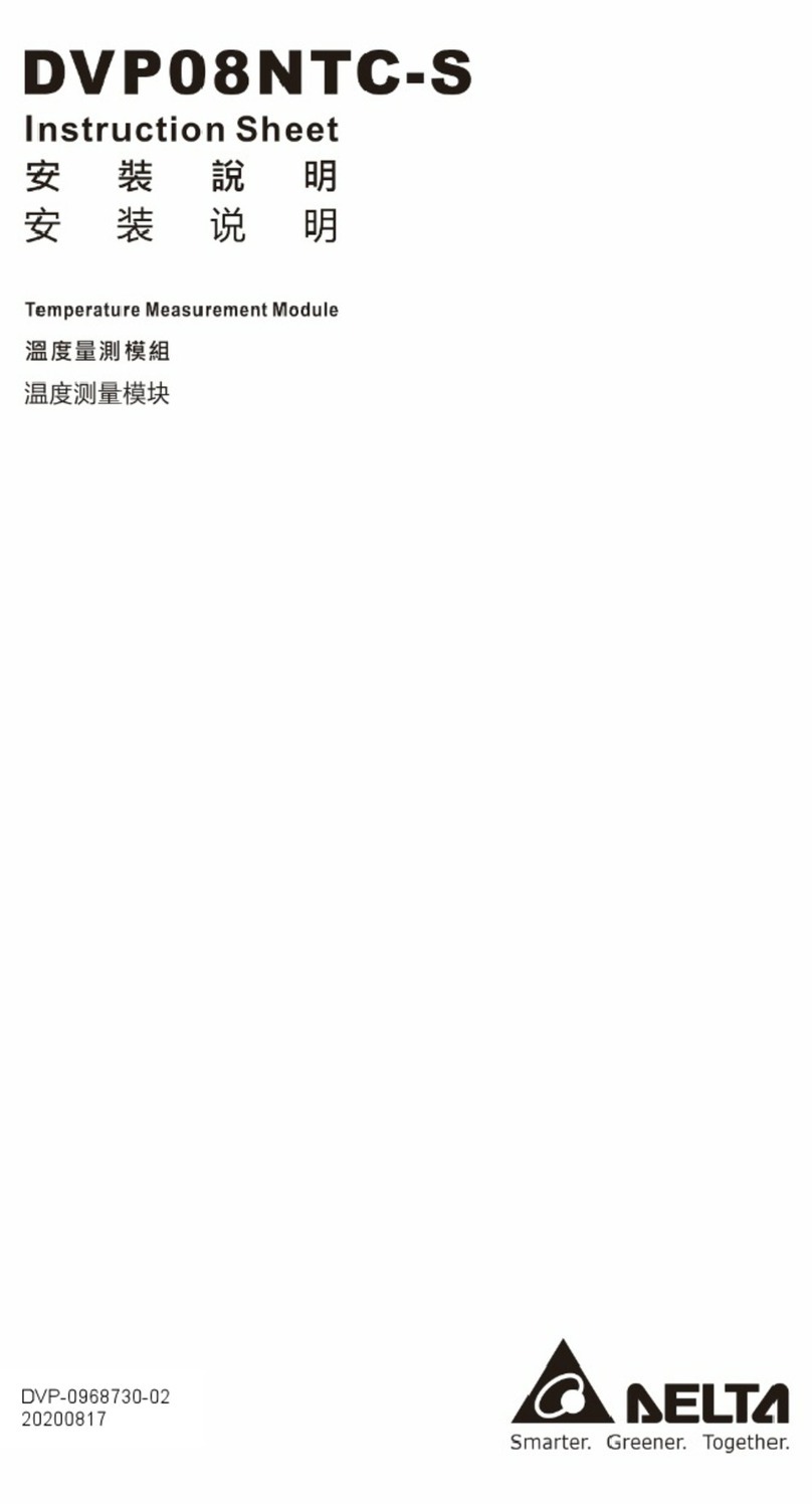 Delta DVP08NTC-S User manual