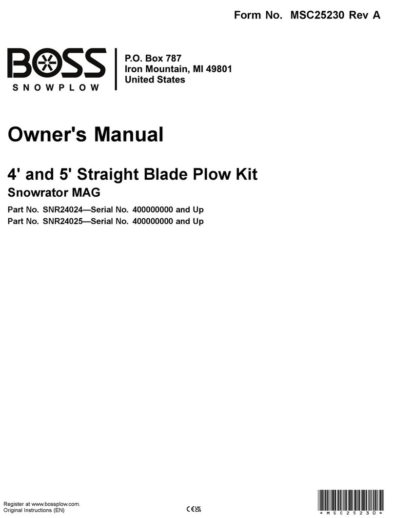 Boss Snowplow SNR24024 owner's manual