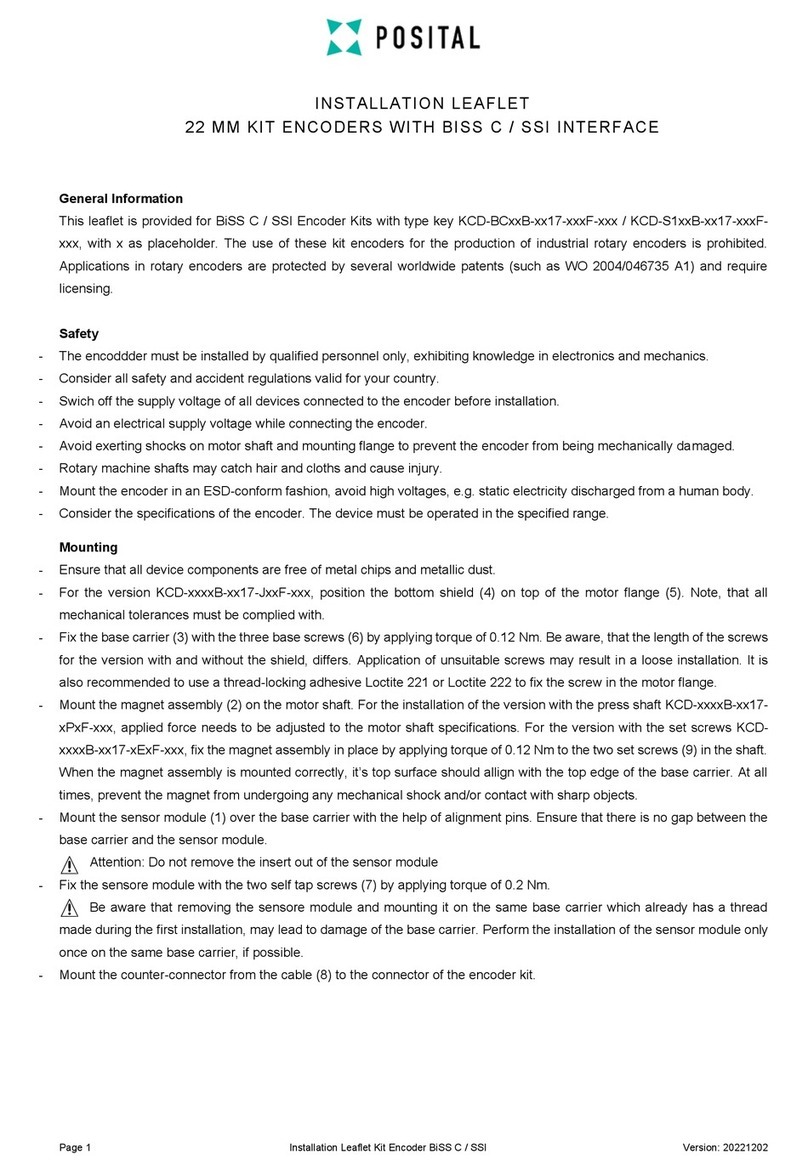 POSITAL KCD-BC B 17 F Series Installation leaflet